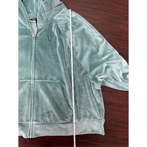 Victoria’s Secret Velour Full Zip Jacket with Hood Size Large - Picture 6 of 7